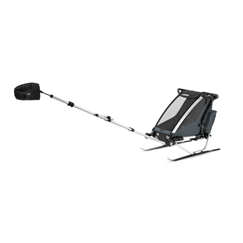 Pack remorque vélo chariot cross 1 place dark slate + kit jogging