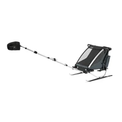 Pack remorque vélo chariot cross 2 places dark slate + kit jogging
