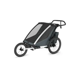 Pack remorque vélo chariot cross 2 dark slate + assise pour nouveau-né infant sling
