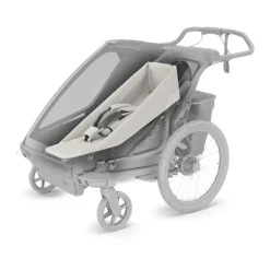 Pack remorque vélo chariot cross 2 dark slate + assise pour nouveau-né infant sling + kit jogging