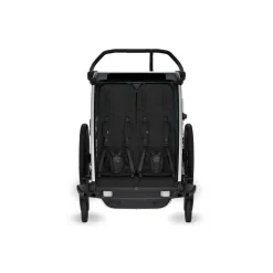 Pack remorque vélo chariot cross 2 dark slate + assise pour nouveau-né infant sling + kit jogging