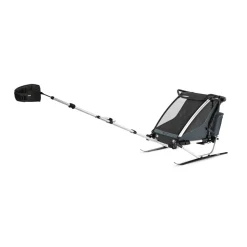 Pack remorque vélo chariot cross 2 dark slate + assise pour nouveau-né infant sling + kit jogging