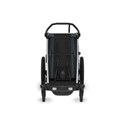 Pack remorque vélo chariot cross 1 dark slate + assise pour nouveau-né infant sling + kit jogging