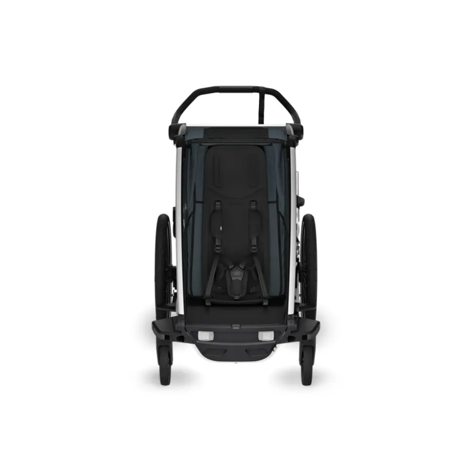 Pack remorque vélo chariot cross 1 dark slate + assise pour nouveau-né infant sling + kit jogging