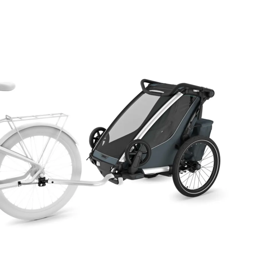Pack remorque vélo chariot cross 1 dark slate + assise pour nouveau-né infant sling + kit jogging