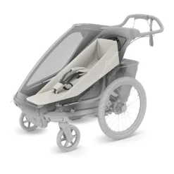 Pack remorque vélo chariot cross 1 faded khaki + assise pour nouveau-né infant sling + kit jogging