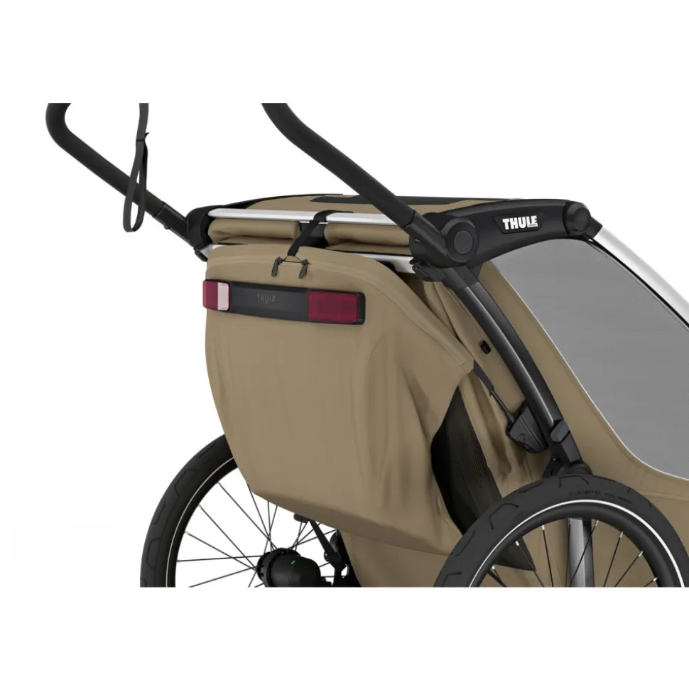 Pack remorque vélo chariot cross 1 faded khaki + assise pour nouveau-né infant sling + kit jogging