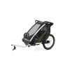 Pack remorque vélo chariot lite 1 place vintage green + kit jogging