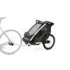 Pack remorque vélo chariot lite 1 place vintage green + assise pour nouveau-né infant sling