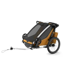 Pack remorque vélo chariot sport 2 natural gold + assise pour nouveau-né infant sling + kit jogging