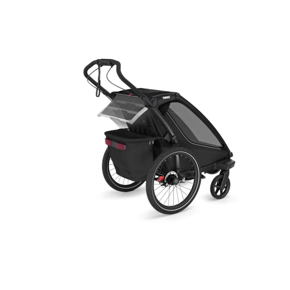 Pack remorque vélo chariot sport 1 black + assise pour nouveau-né infant sling