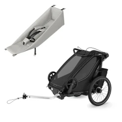 Pack remorque vélo chariot sport 1 black + assise pour nouveau-né infant sling
