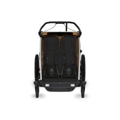 Pack remorque vélo chariot sport 2 natural gold + assise pour nouveau-né infant sling
