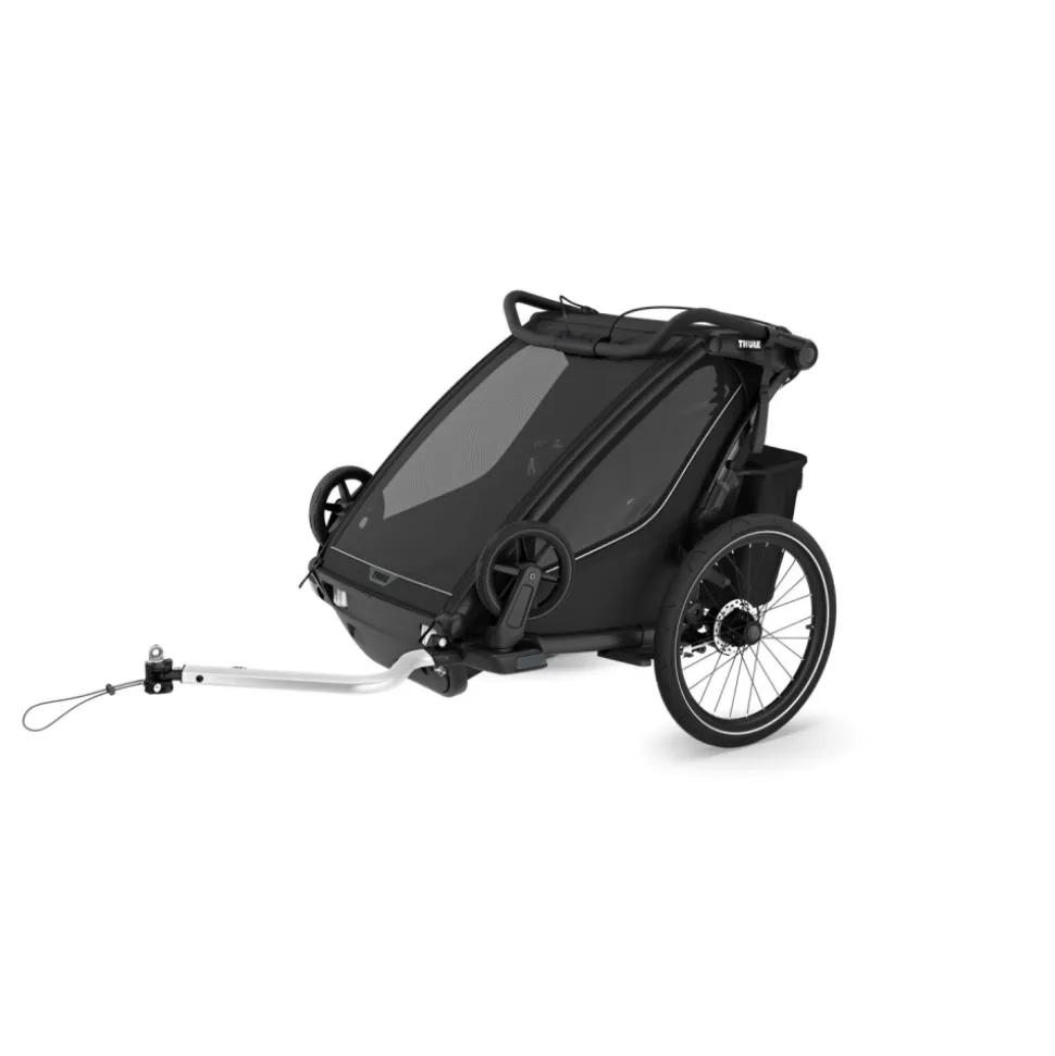 Pack remorque vélo chariot sport 2 black + assise pour nouveau-né infant sling + kit jogging