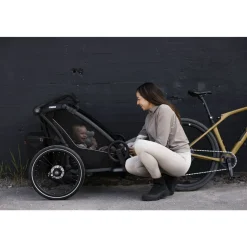 Pack remorque vélo chariot sport 2 black + assise pour nouveau-né infant sling + kit jogging