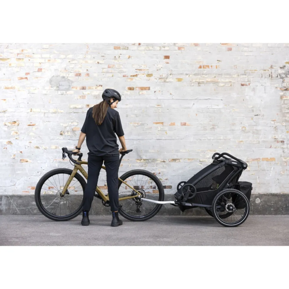 Pack remorque vélo chariot sport 2 black + assise pour nouveau-né infant sling + kit jogging