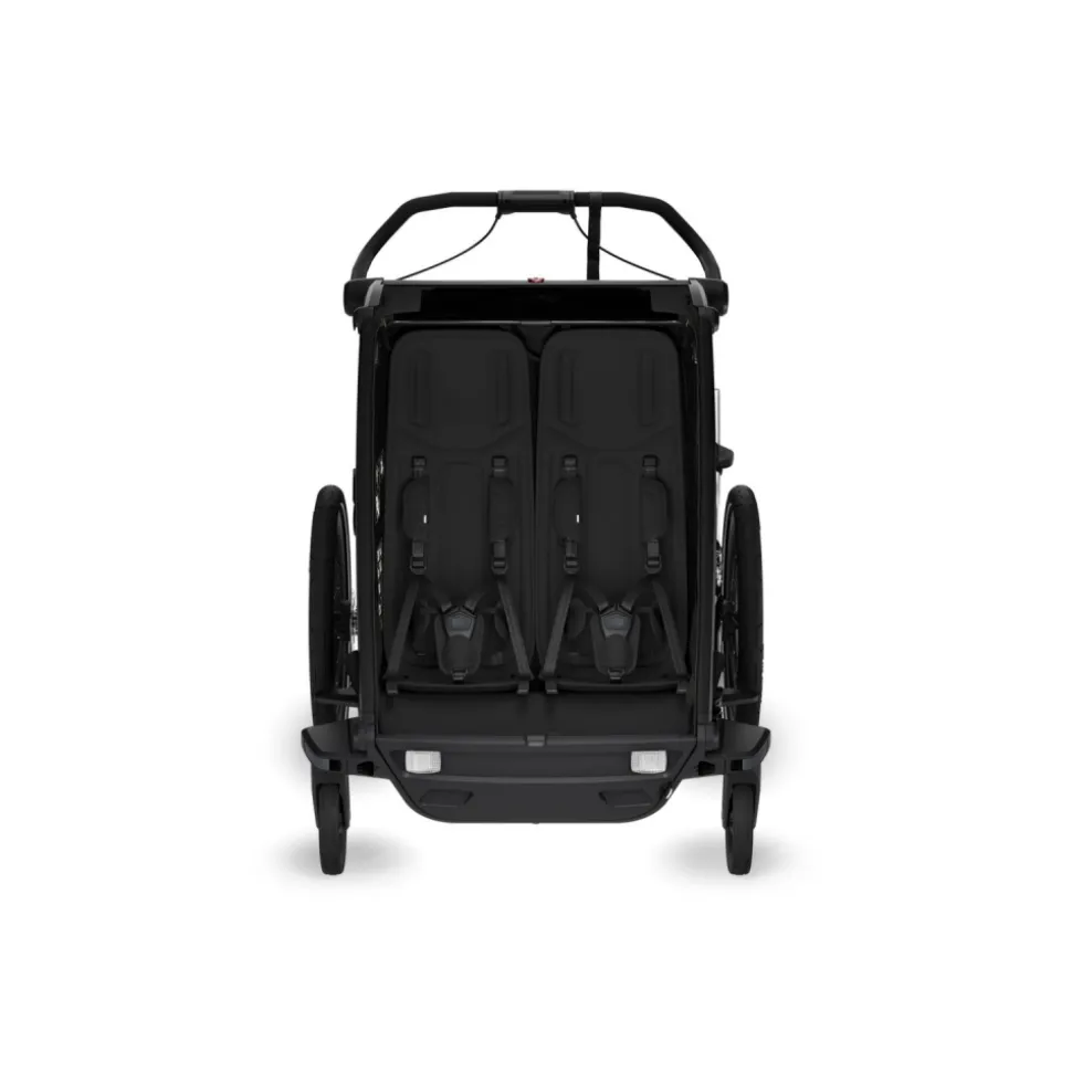 Pack remorque vélo chariot sport 2 black + assise pour nouveau-né infant sling + kit jogging