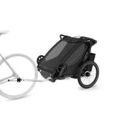 Pack remorque vélo chariot sport 2 black + assise pour nouveau-né infant sling + kit jogging