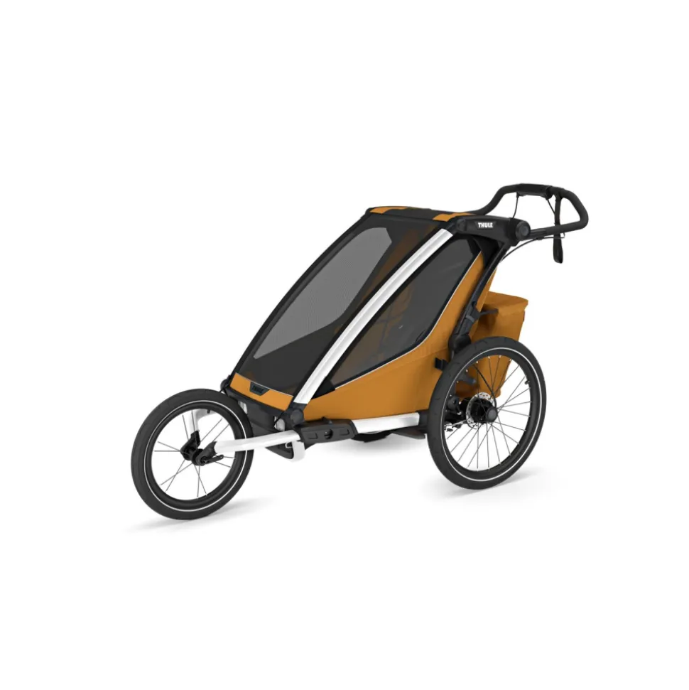Pack remorque vélo chariot sport 1 natural gold + assise pour nouveau-né infant sling + kit jogging