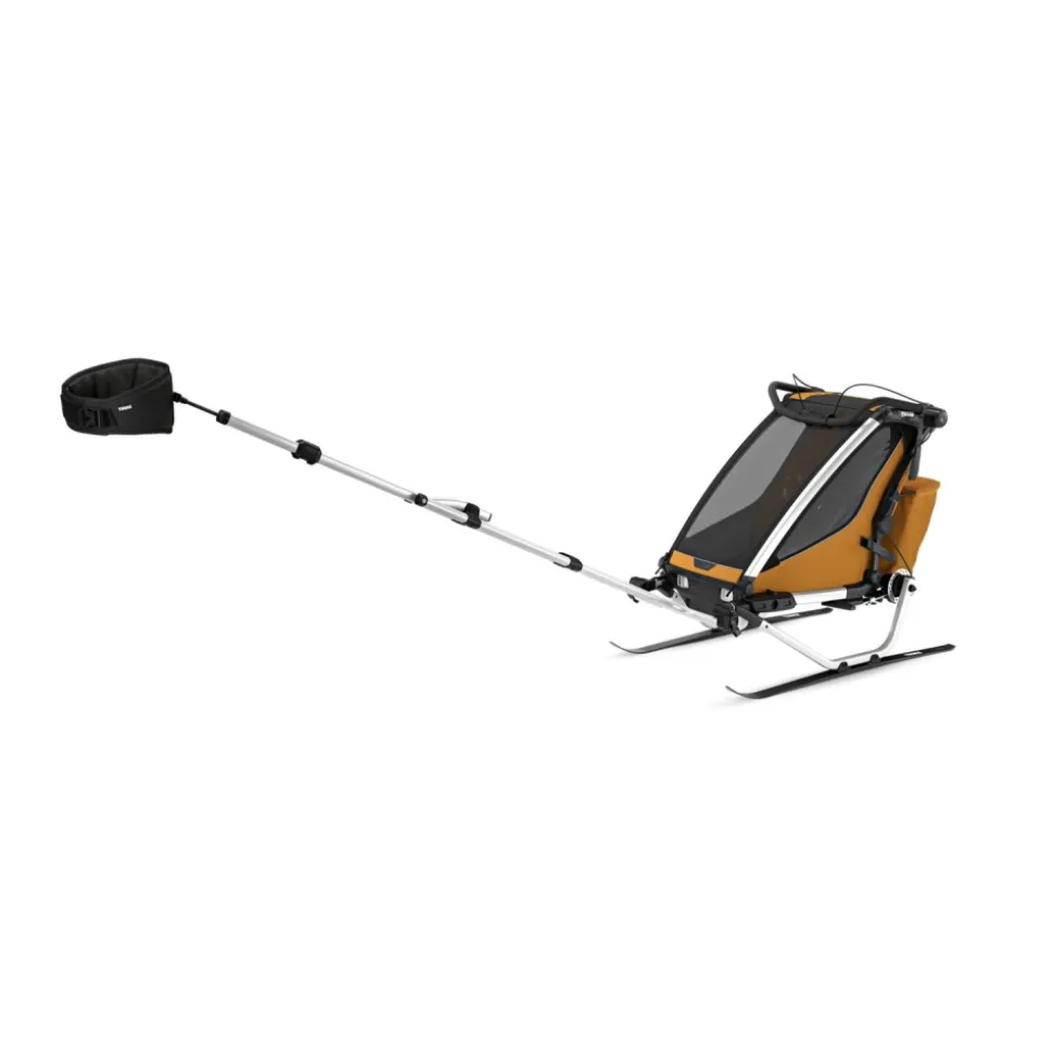 Pack remorque vélo chariot sport 1 natural gold + assise pour nouveau-né infant sling + kit jogging