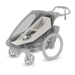 Pack remorque vélo chariot sport 1 natural gold + assise pour nouveau-né infant sling + kit jogging