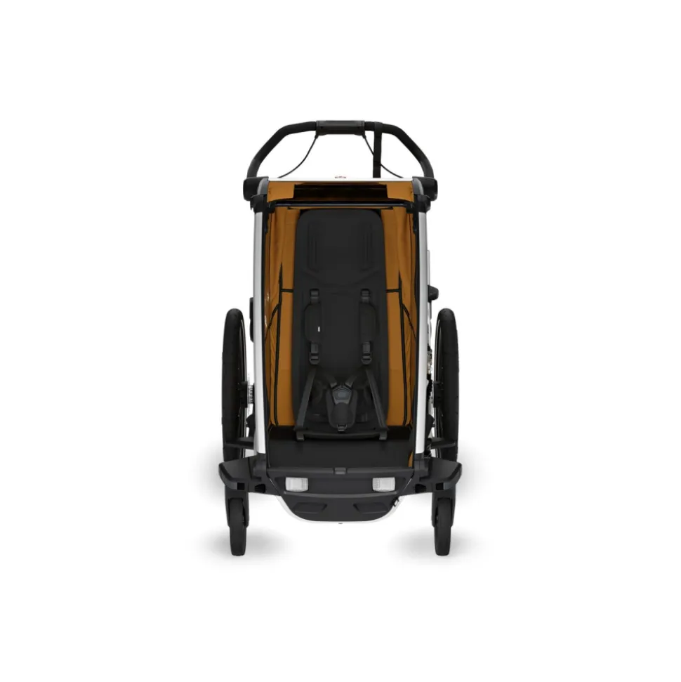 Pack remorque vélo chariot sport 1 natural gold + assise pour nouveau-né infant sling + kit jogging