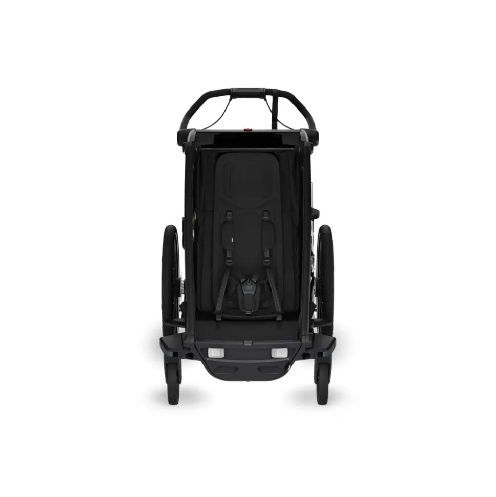 Pack remorque vélo chariot sport 1 place black + kit jogging