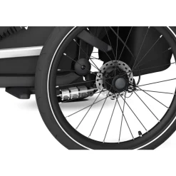 Pack remorque vélo chariot sport 1 place black + kit jogging