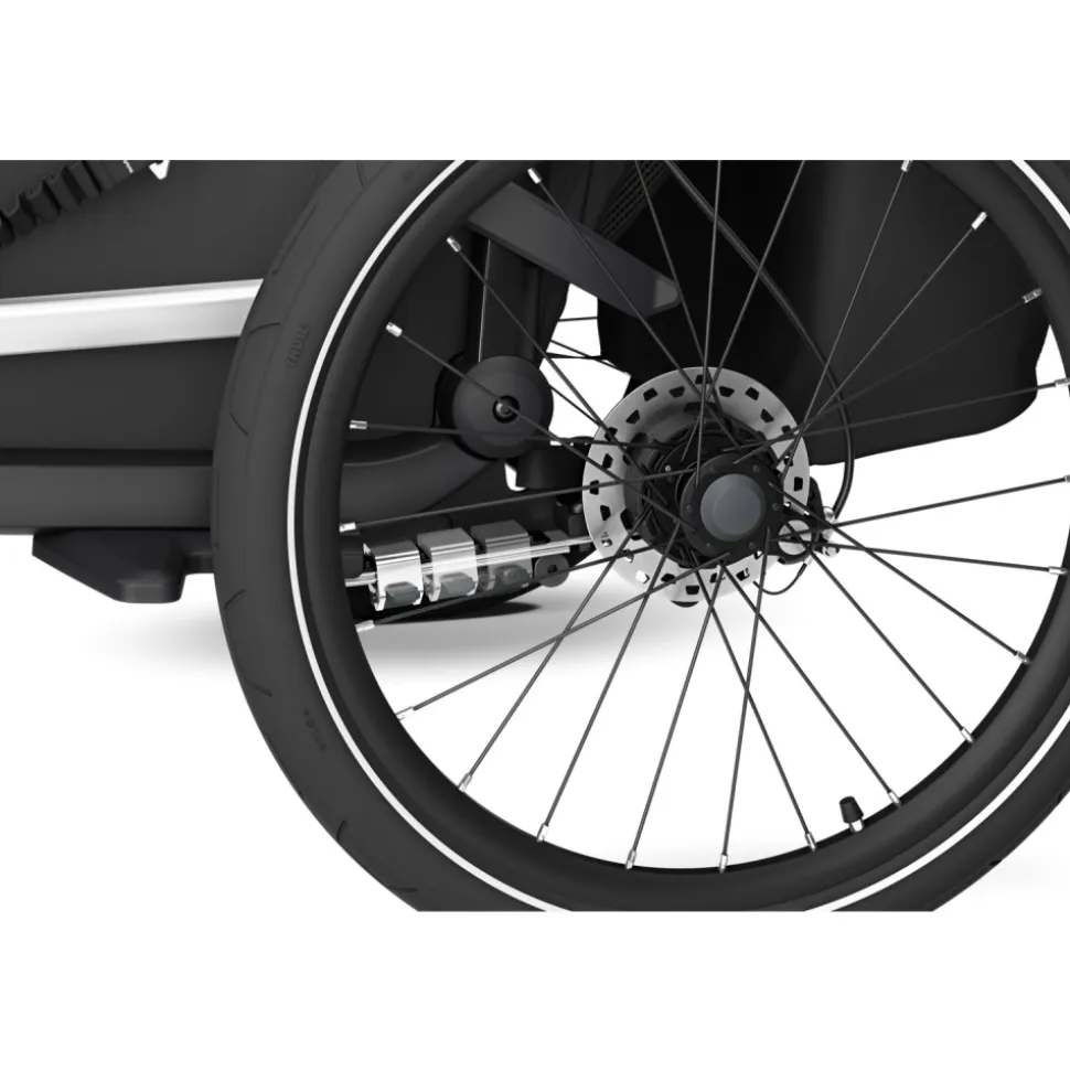Pack remorque vélo chariot sport 1 place black + kit jogging
