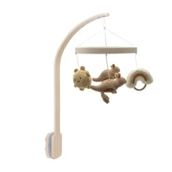 Pack support mobile bébé bois + mobile d’éveil bébé kangaroots