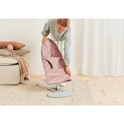 Pack transat bliss tissé matelassage pétale rose avec arche de jeux yeux espiègles