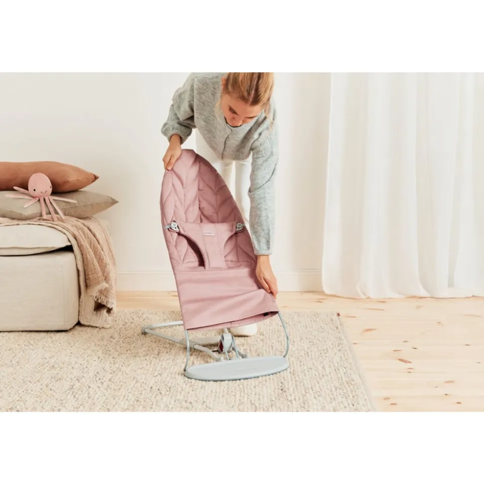 Pack transat bliss tissé matelassage pétale rose avec arche de jeux yeux espiègles