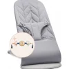 Pack transat bliss tissé matelassage pétale gris clair avec arche de jeux yeux espiègles