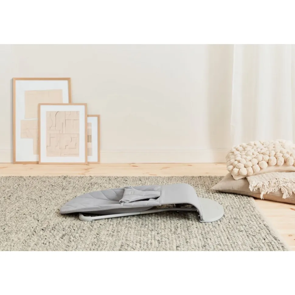 Pack transat bliss tissé matelassage pétale gris clair avec arche de jeux yeux espiègles