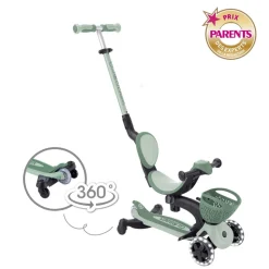 Pack trottinette évolutive go up 360° + casque xxs/xs - sauge