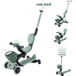 Pack trottinette évolutive go up 360° + casque xxs/xs - sauge