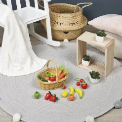 Panier de 24 fruits et légumes en bois