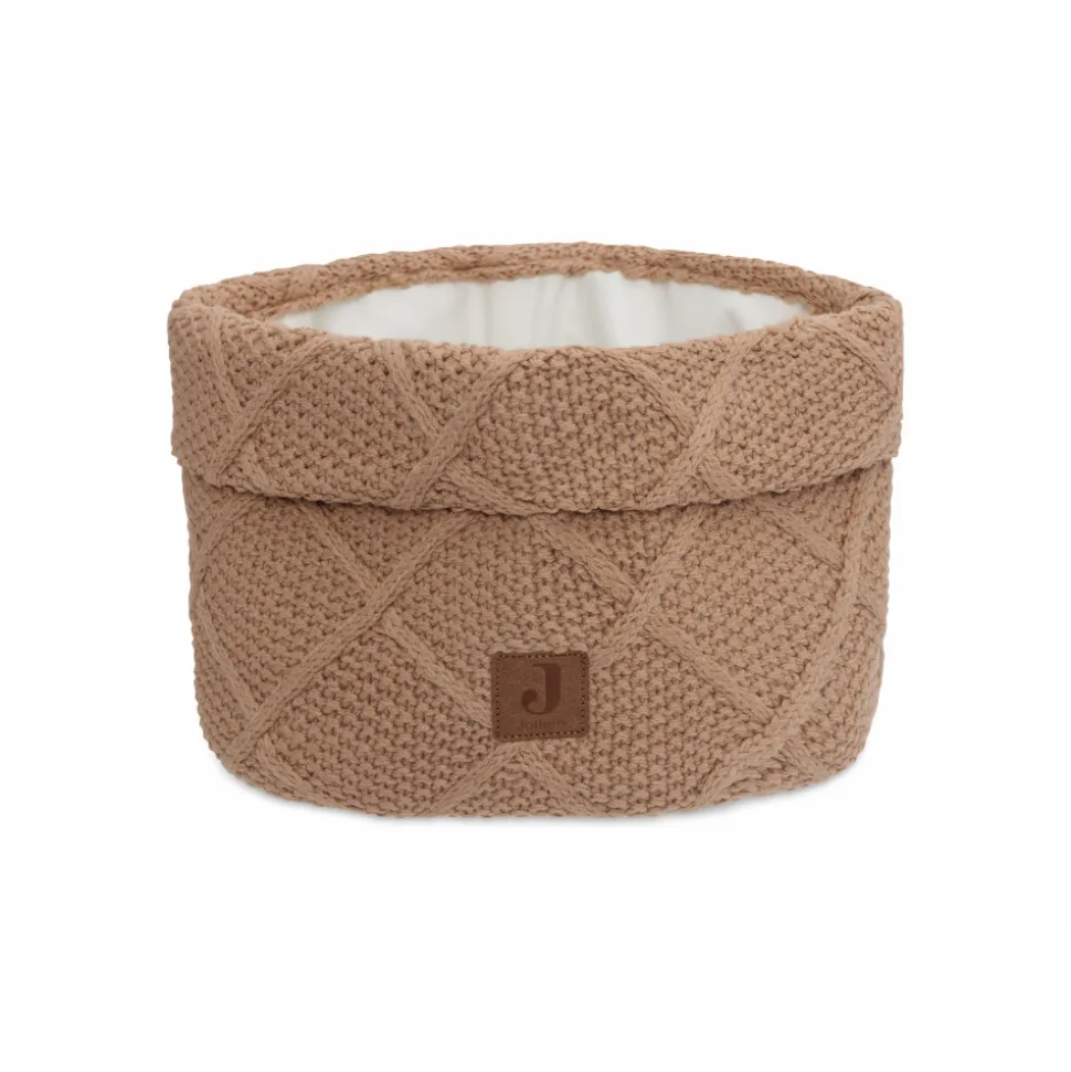 Panier de rangement check knit biscuit