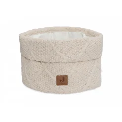 Panier de rangement check knit oatmeal