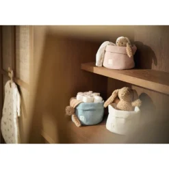 Panier de rangement cosy knit sea green
