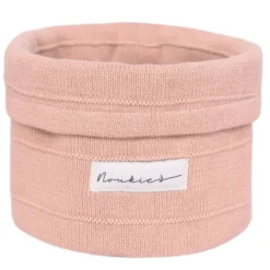 Panier de rangement en coton bio mix & match - rose