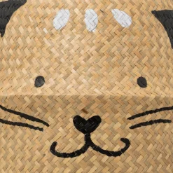 Panier de rangement pliant roseau chat