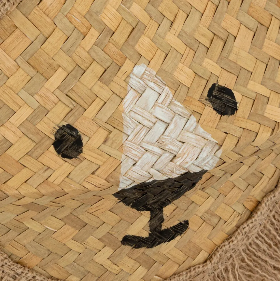 Panier de rangement pliant roseau lion