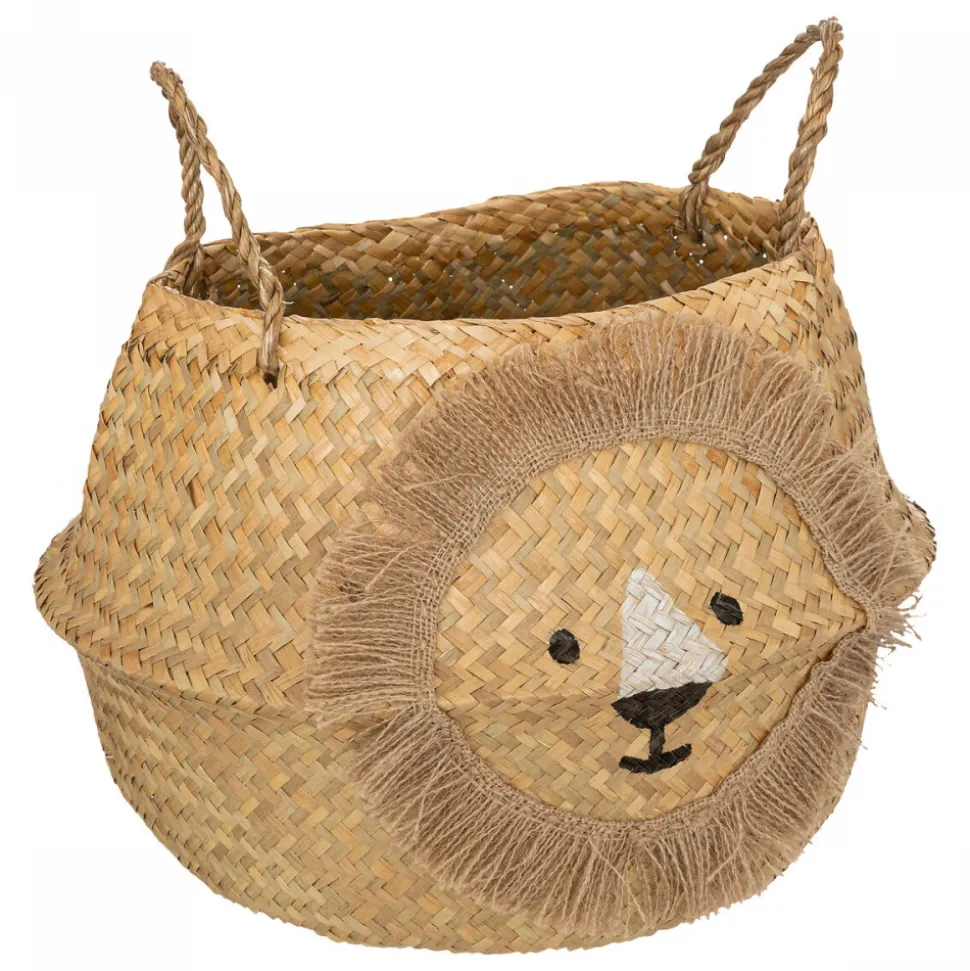 Panier de rangement pliant roseau lion