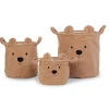 Panier de rangement teddy brun 40 x 40 cm