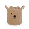 Panier de rangement teddy brun 30 x 30 cm
