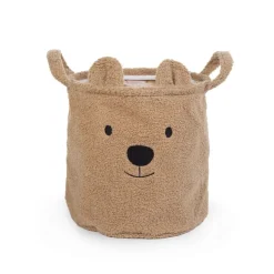 Panier de rangement teddy brun 30 x 30 cm