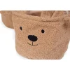 Panier de rangement teddy brun 25 x 20 cm