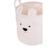 Panier de rangement teddy écru 30 x 30 cm