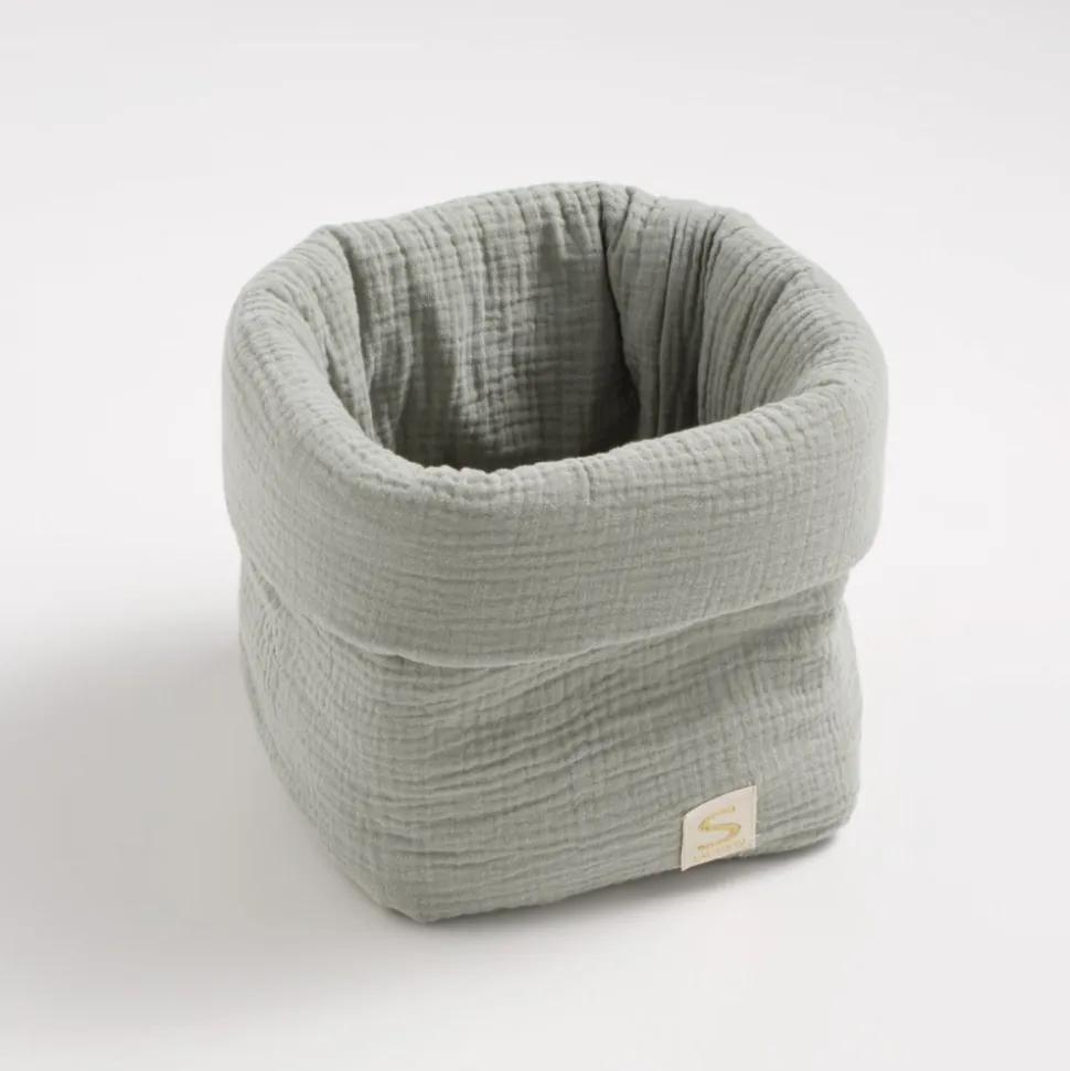 Panier de rangement uni sauge